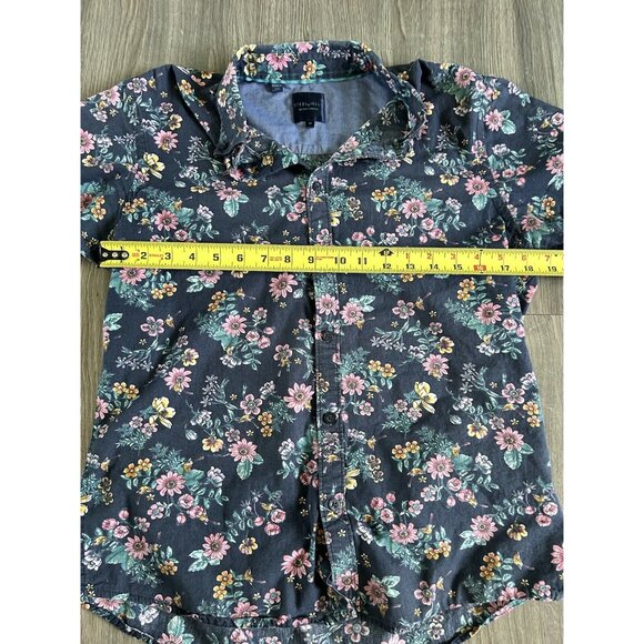 Steel & Jelly British Design Men’s Size Medium Floral Button Down Shirt Collar - Picture 4 of 7